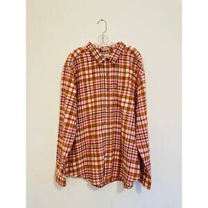 Men’s Columbia Button Down XXL Regular Fit Long Sleeve Brown/Red Shirt